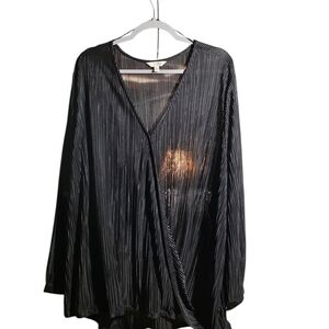 Black sheer Blouse by teera & sky Nwt Plus size 4xl